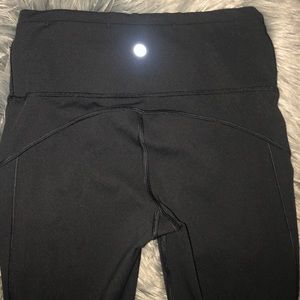 Mesh Detail Black Lululemon Crops